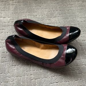 J. Crew burgundy cap toe flats size 7.5